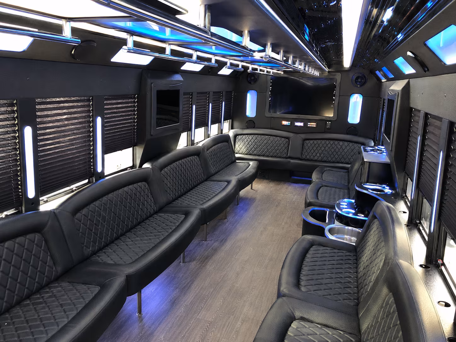 18 Passenger Party Bus Interior