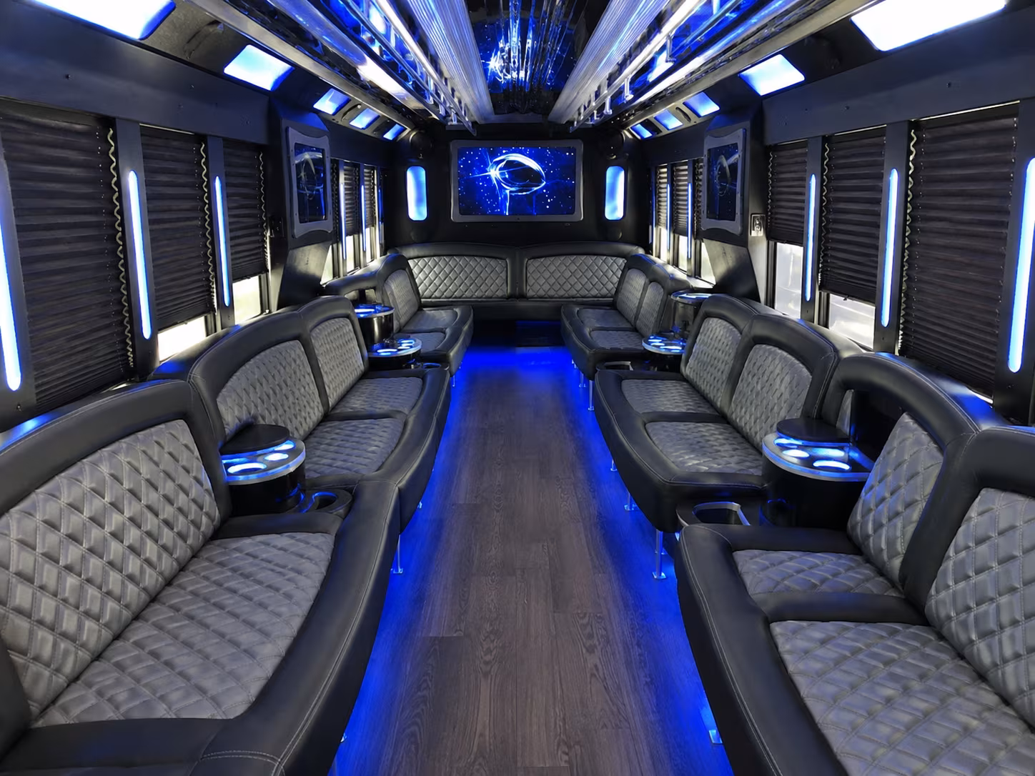 25 Passenger Party Bus Inside