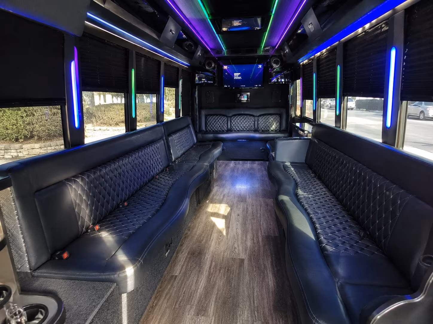 28 Passenger Party Bus Interior