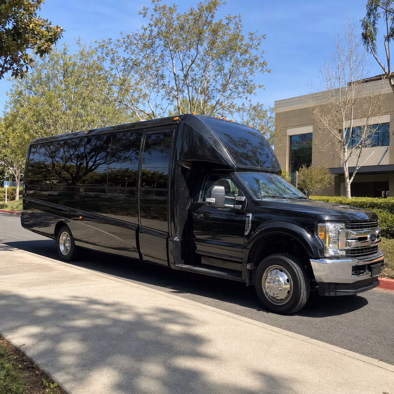 Passenger watching the Omaha scenery during a regional party bus road trip