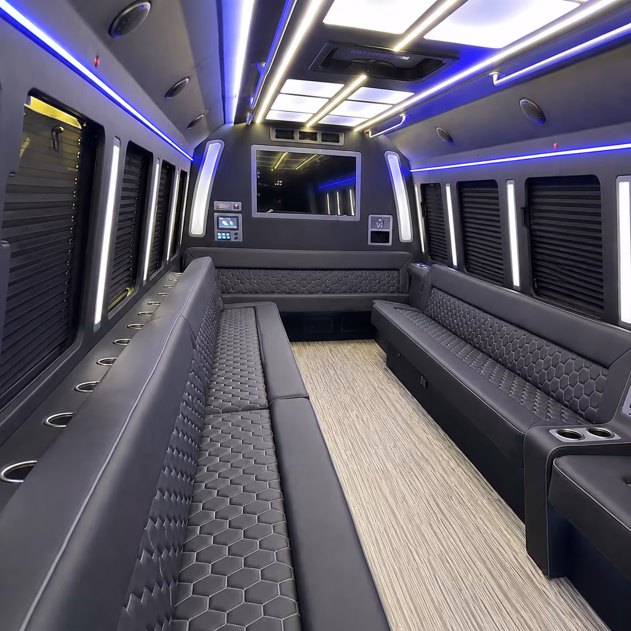 Omaha Birthday, Sweet 16, & Quinceañera Transportation party bus exterior