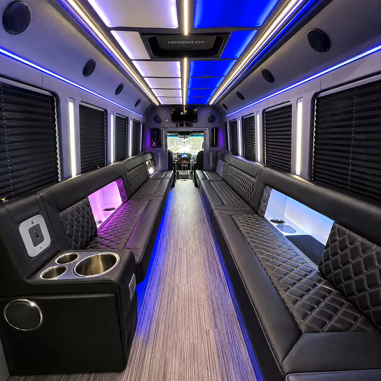 Omaha Private Event Transportation party bus interior