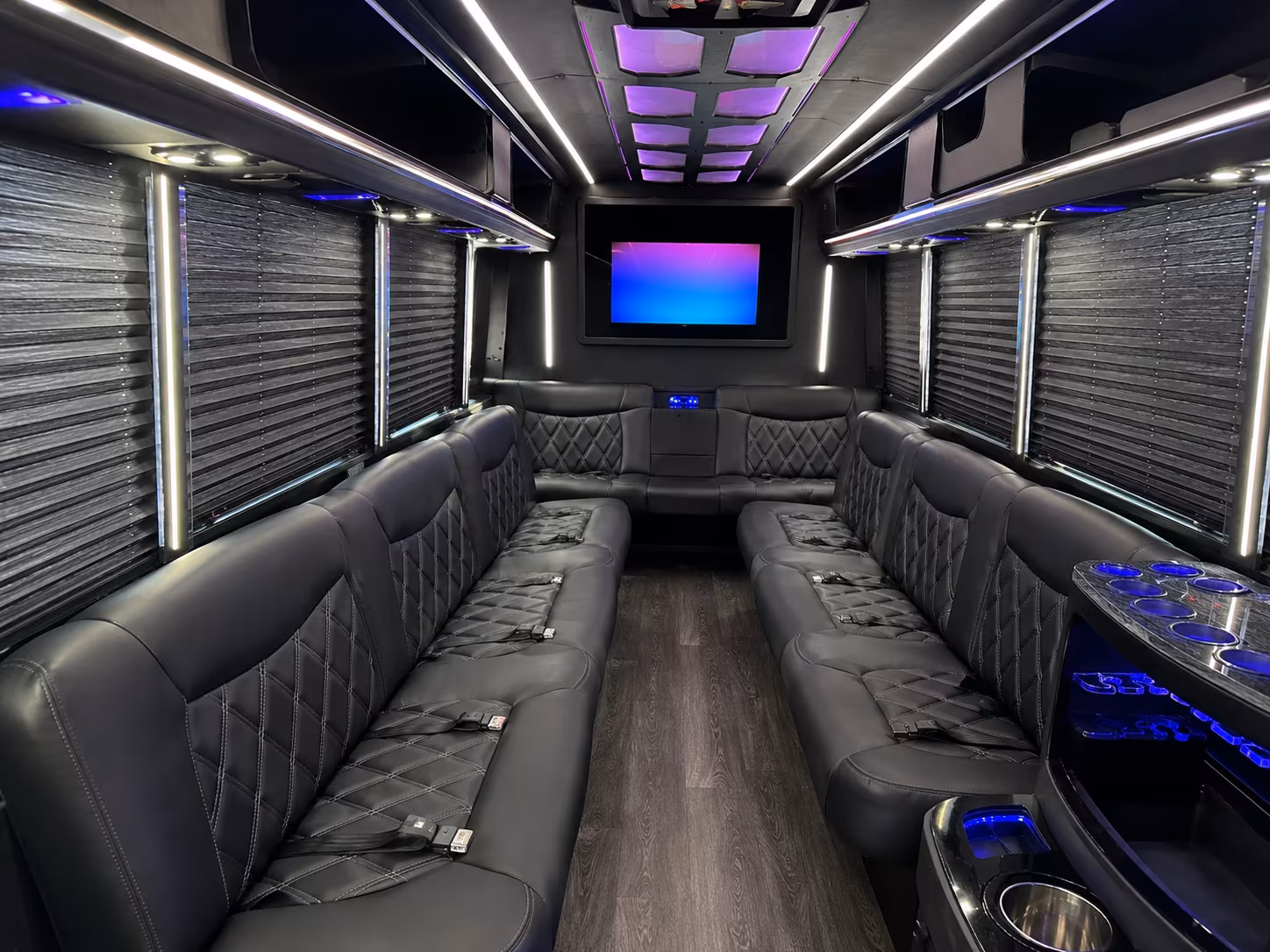 Omaha Sporting Event Transportation party bus exterior
