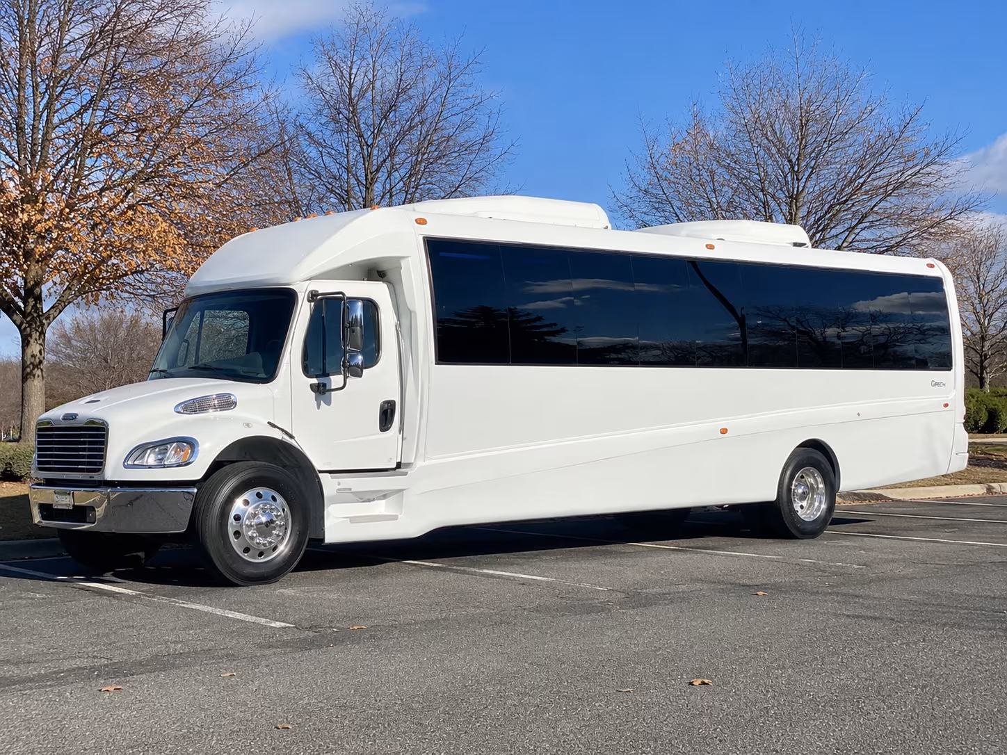 Omaha Wedding Transportation party bus exterior