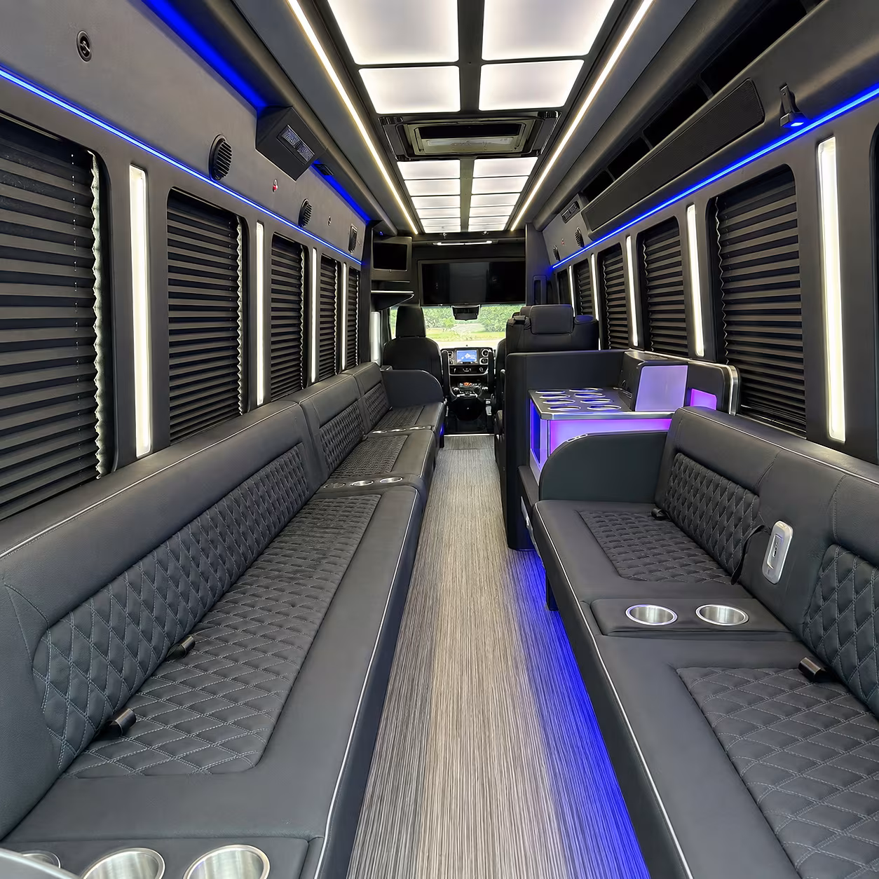 Omaha Winery Tour & Pub Crawl Transportation party bus interior