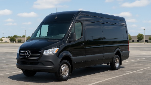 Exterior of Charter Bus Company Bellevue's 14 Passenger Sprinter Limousine in Bellevue