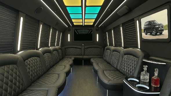 25 passenger party bus interior