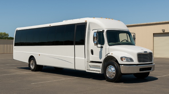 Exterior of Charter Bus Company Bellevue's 30 Passenger Party Bus in Bellevue