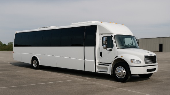 Exterior of Charter Bus Company Cedar Rapids's 30 Passenger Party Bus in Cedar Rapids