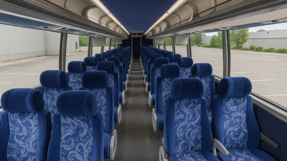 Interior of Charter Bus Company Omaha's 40 Passenger Charter Bus in Omaha