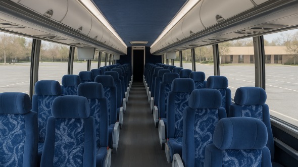 Interior of Charter Bus Company Omaha's 48 Passenger Charter Bus in Omaha