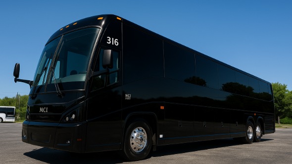 Exterior of Charter Bus Company Bellevue's 50 Passenger Party Bus in Bellevue