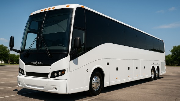 Exterior of Charter Bus Company Lincoln's 50 Passenger Party Bus in Lincoln