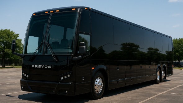 Exterior of Charter Bus Company Omaha's 51 Passenger Charter Bus in Omaha