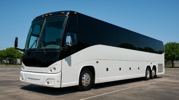 Exterior of Charter Bus Company Omaha's 55 Passenger Charter Bus in Omaha