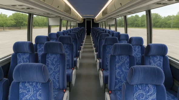 Interior of Charter Bus Company Omaha's ADA Charter Bus in Omaha