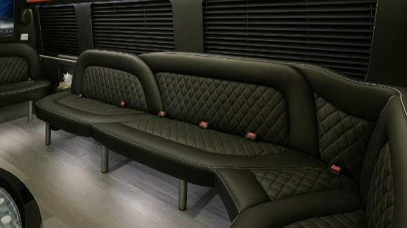 omaha 18 passenger party bus interior