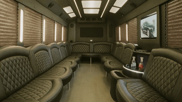 omaha 25 passenger party bus interior