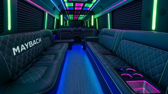 omaha 30 passenger party bus interior